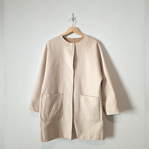 Maxmara Neutral Wool Oversized Reversible Coat 2 - Picture 5 of 10